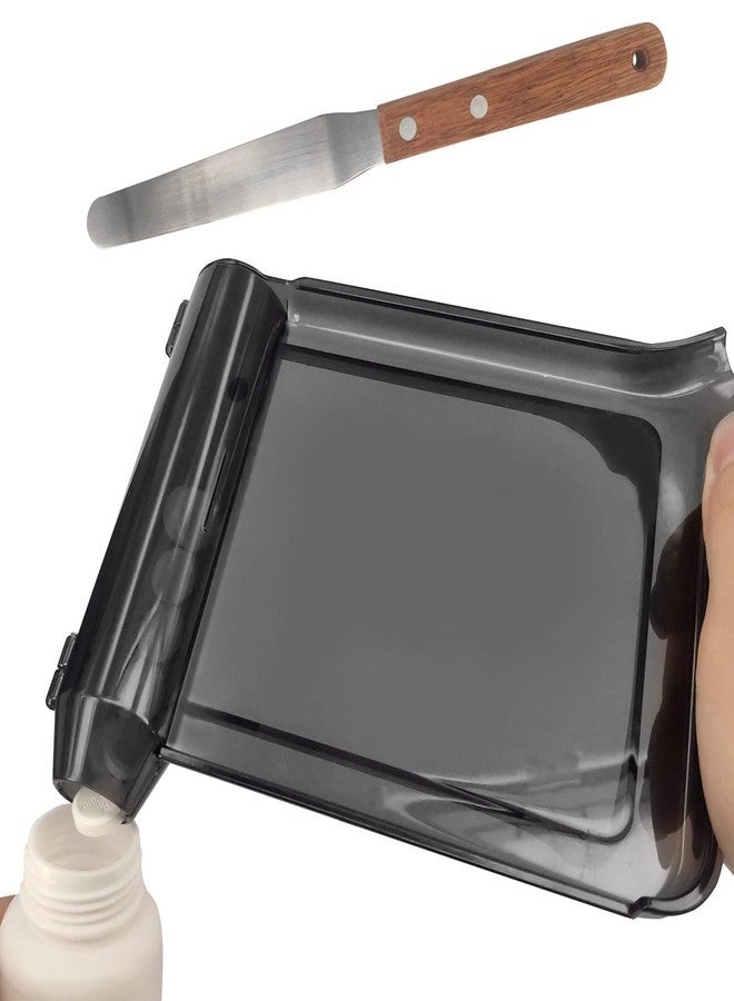 Medarchitect Right Hand Pill Counting Tray with Spatula (Black - Wood Handle) - Image 3